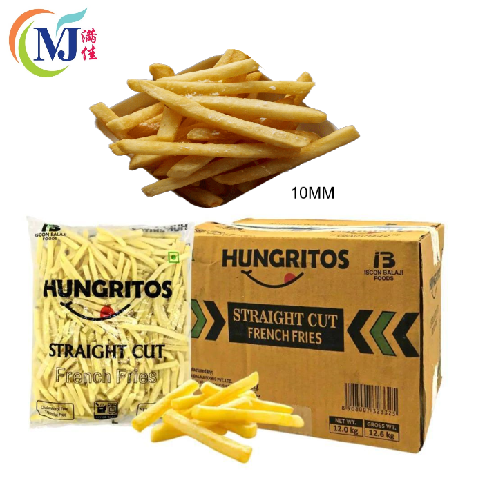 FRIES STRAIGHT CUT GOLD 10mm 2kg/pk Frozen