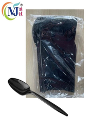 PLASTIC SPOON Long /SUDU PANJAN HITAM 6.5''