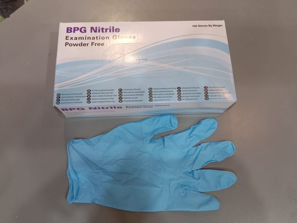HAND GLOVE NITRILE BlACK /BLUE 100pcs/pack