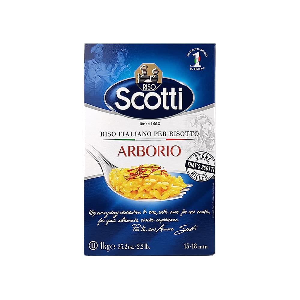 RICE RISOTTO Scotti Arborio Italian 1kg/pack