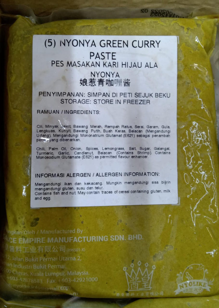 NYONYA GREEN CURRY PASTE Fz Halal