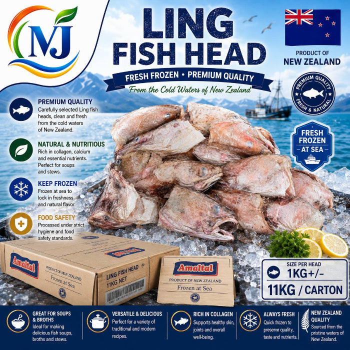 KEPALA IKAN LING PINK New Zealand Dibekukan