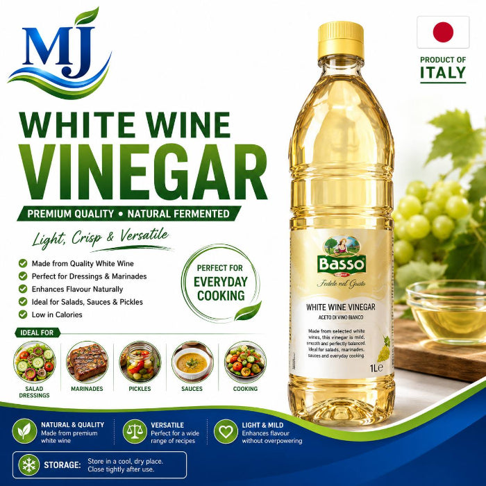 CUKA ANGGUR Putih Basso 1 liter/botol