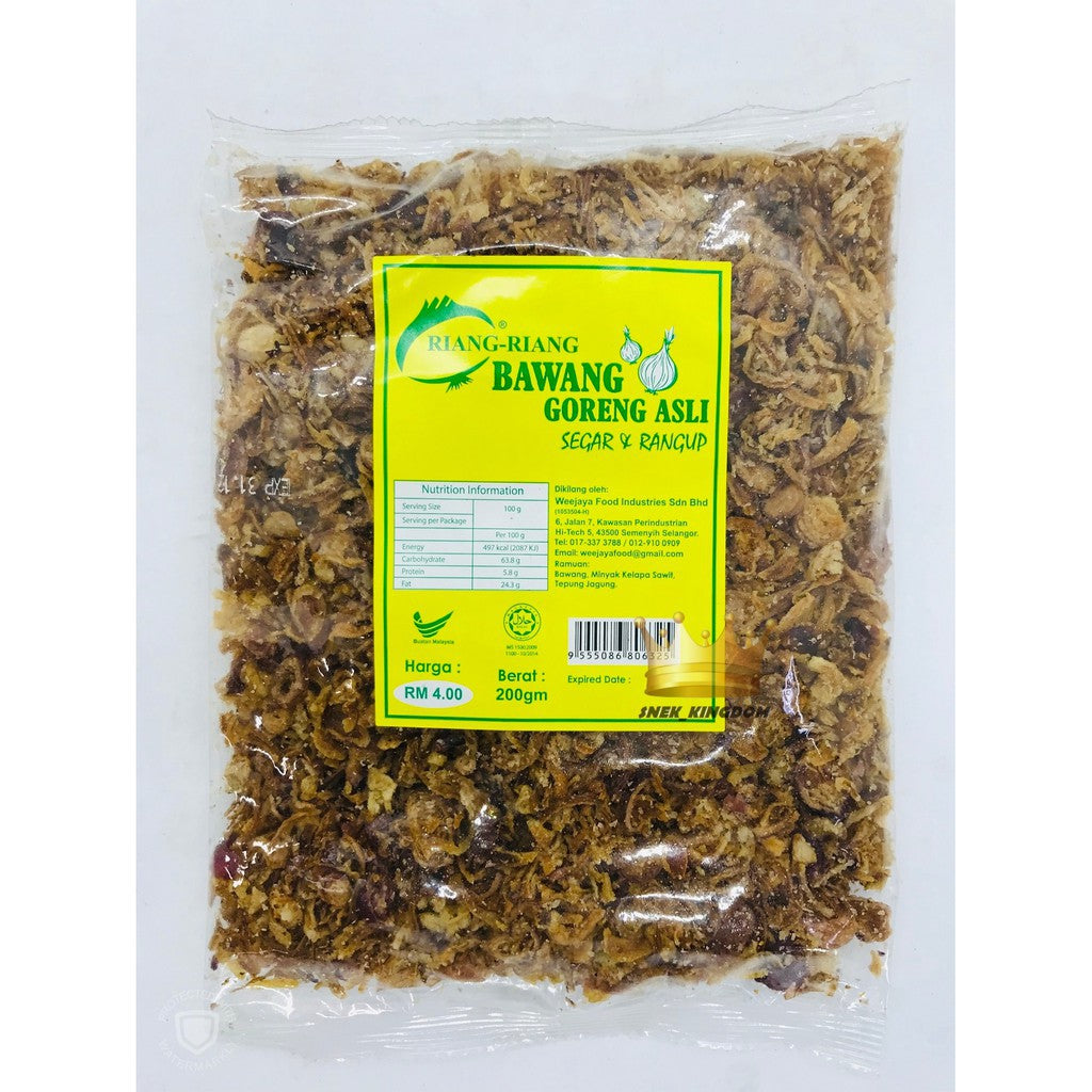 BAWANG GORENG/Fried Onion Riang Riang 1kg/pack