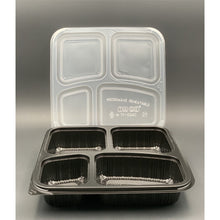 LUNCH BOX PLASTIC BLACK 50pc/pack