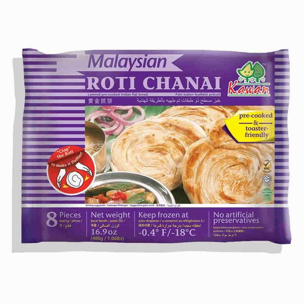 ROTI CHANAI Kawan 8pcs 480g/pack Frozen