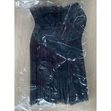 PLASTIC FORK Long 6.5'' BLACK 50pcs/pack