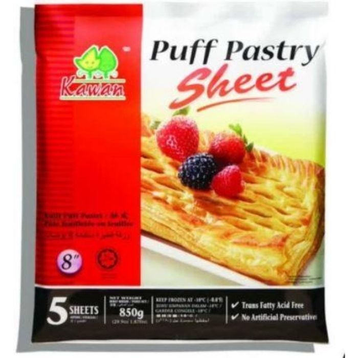 PUFF PASTRY SHEET KAWAN 8''170g 5pcs/pack