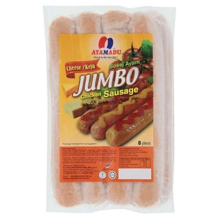 CHICKEN SAUSAGE JUMBO CHEESE Ayam Madu 8pcs 800g/pack