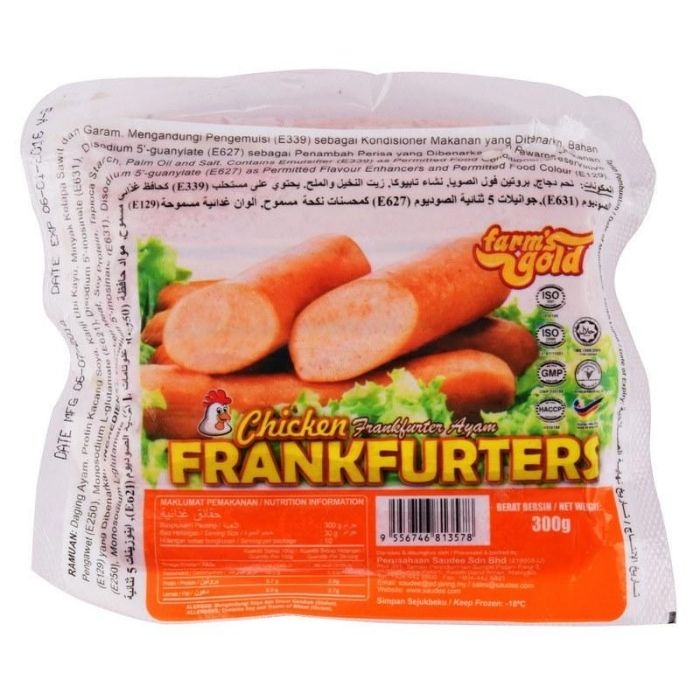 CHICKEN SAUSAGE FRANK Gold Farm 10pcs 300g/pack