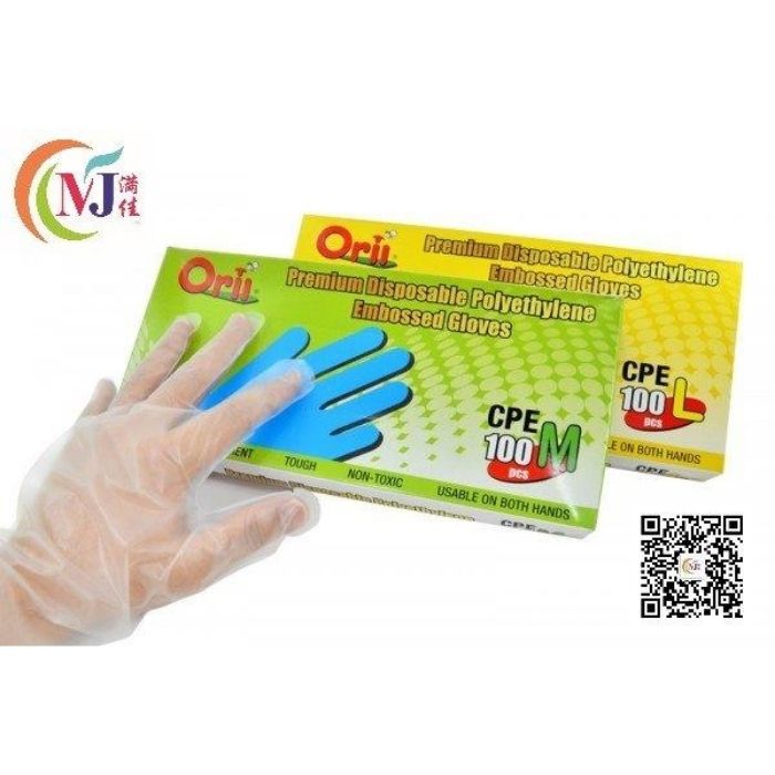 PLASTIC HAND GLOVE CPE 100pcs/pack