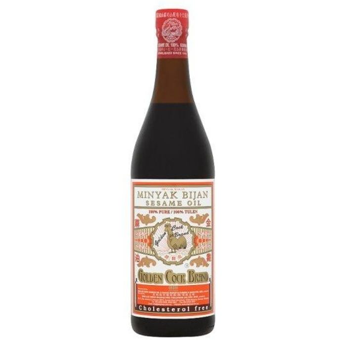 SESAME OIL Golden Cock Brand Halal 630ml/bottle