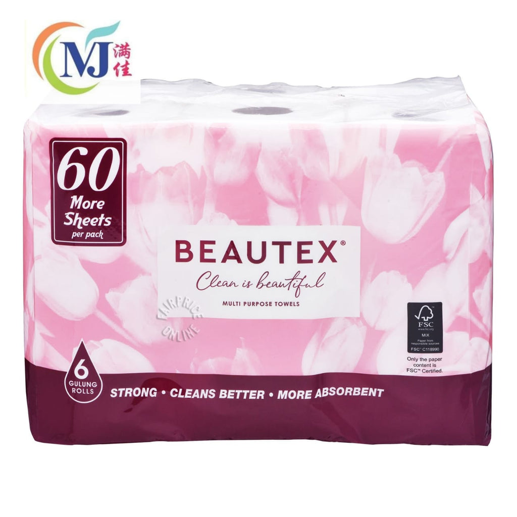 KITCHEN TOWEL ROLL Beautex175g 6roll x4pk/bag