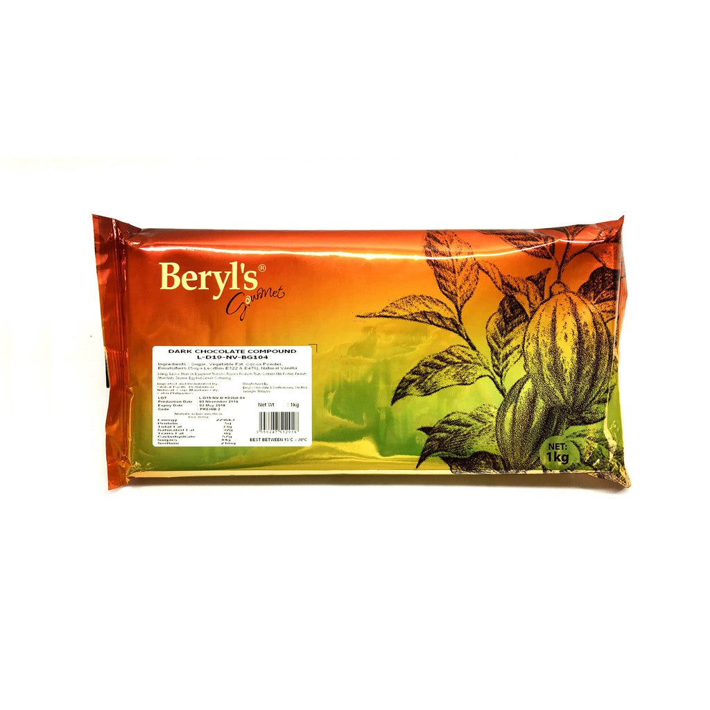 CHOCOLATE Compound DARK Beryl's 1kg/block – Manja Foods