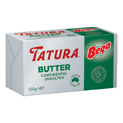 BUTTER UNSALTED Tatura 250g/block